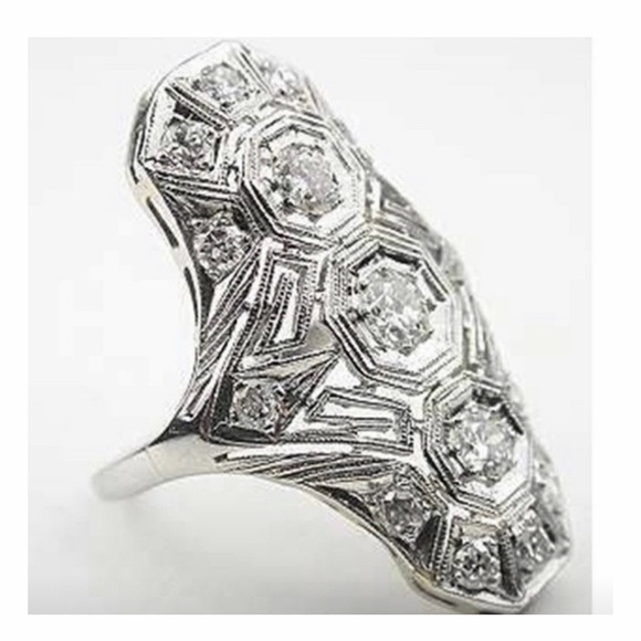 STERLING SILVER TRUE VITAGE STYLE RING - Picture 3 of 12
